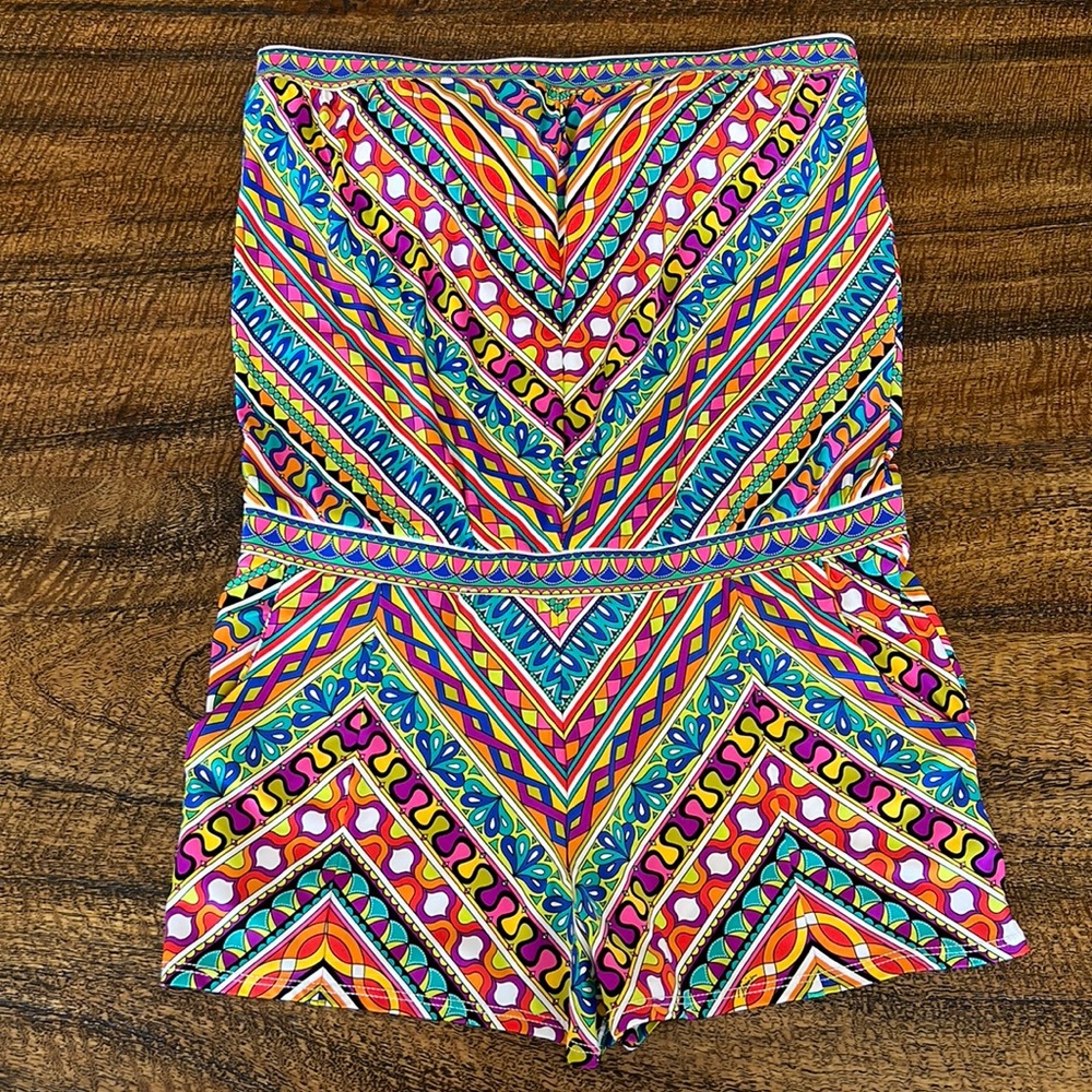 Trina Turk strapless Romper size L